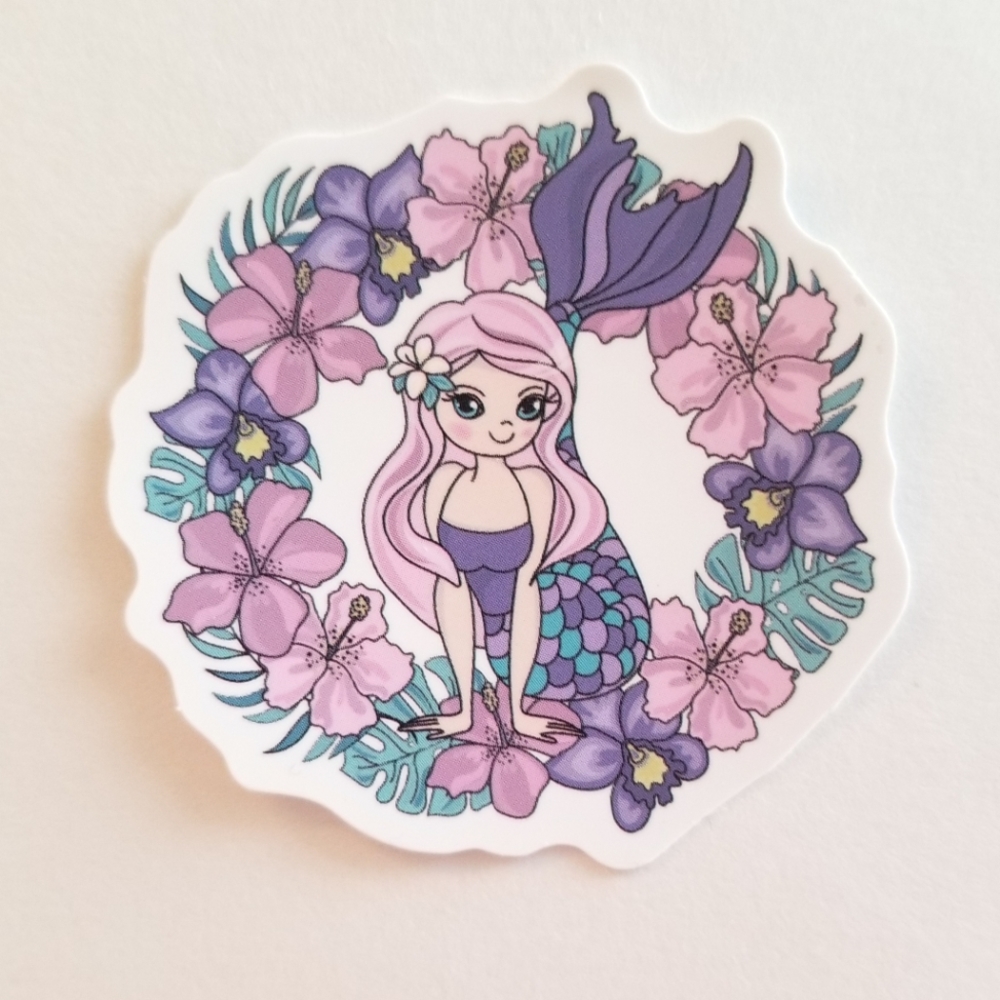 10/$10 Purple & Pink Mermaid Sticker